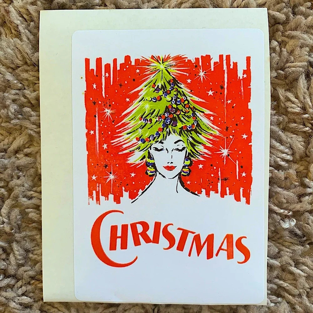 COPY - 6/$12🎄 Vintage Christmas Postcard Sticker